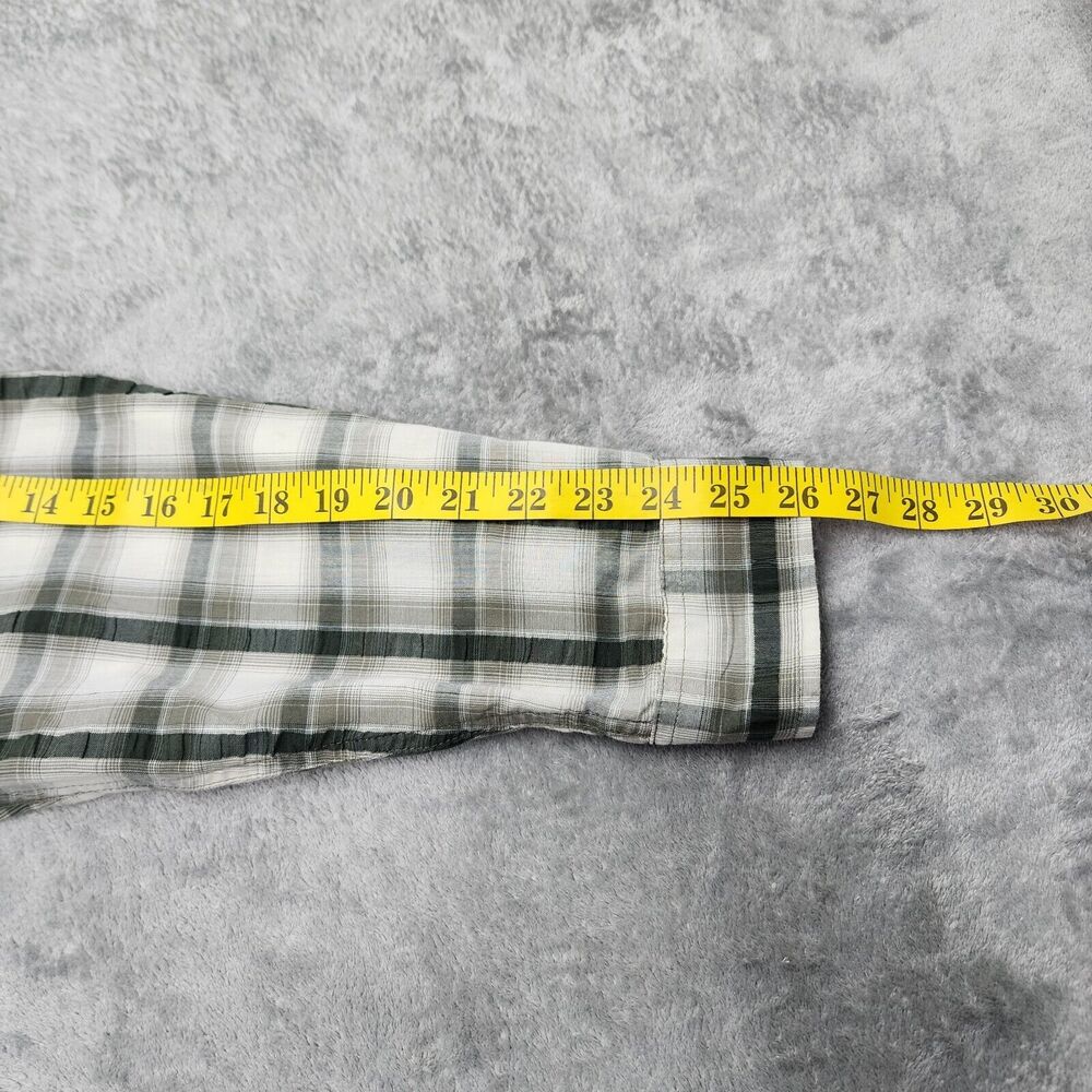 Mountain Hardwear Men's Green Plaid Outdoors Shirt Hiking Camping Size L - Picture 11 of 12